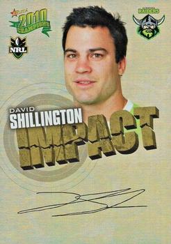 2010 NRL Champions - Impact Signature Gold #IS9 David Shillington Front